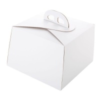 Caixa para bolos branca Rio 24 x 24 x 15 cm.