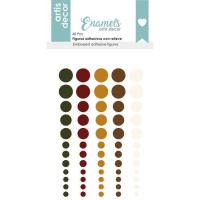 Autocolantes 3D de formas circulares coloridas - 60 pcs.