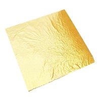 Folha de ouro comestível 24 quilates 8 x 8 cm - Sugarflair - 1 folha