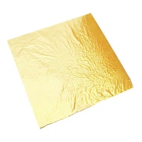 Folha de ouro comestível 24 quilates 8 x 8 cm - Sugarflair - 1 folha