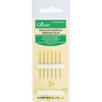 Agulhas de olho de ouro para chenille nº 24 - Clover - 6 pcs.