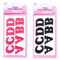 Letras adesivas de fusão a quente - Hemline - 40 pcs.