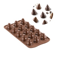 Molde de silicone 3D Choco Trees para chocolate 21 x 10,5 cm - Silikomart - 15 cavidades