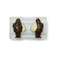 Molde de Chocolate Pai Natal 10 cm - Decorar - 2 cavidades
