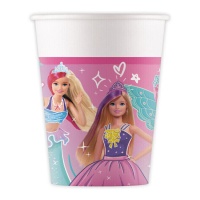 Copos de papel Barbie 200 ml - 8 unid.