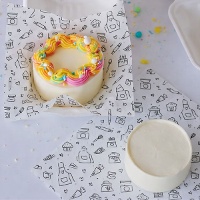Papel anti-gordura com estampas de cozinha, 25 x 25 cm - 50 unidades