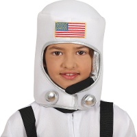 Capacete infantil de astronauta em tecido