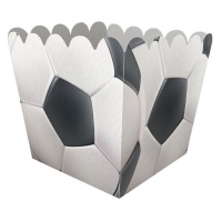Caixa para bolas de futebol com design de futebol - 3 peças.