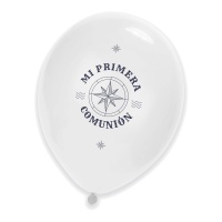 Balões de látex da Minha Primeira Comunhão Marinheira de 30 cm - 6 unidades