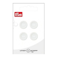 Botões brancos com rebordo de 1,5 cm - Prym - 4 unid.