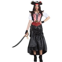 Roupa de Pirata com Saia Ajustável para mulheres