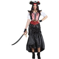 Fato de pirata com saia ajustável para mulher