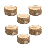 Tronco de madeira para cartão de 4 cm - 6 unid.