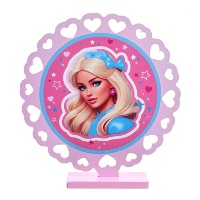 Centro de mesa Girly da Barbie de 19,5 x 4 x 19 cm
