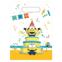 Sacos de bolo de aniversário Minions - 6 pcs.