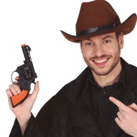 Pistola de cowboy preta - 25 cm