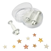 Cortadores de mini estrelas com ejetor - PME - 3 pcs.