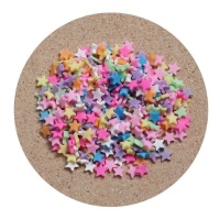 Formas de estrelas decorativas de cor pastel de 0,5 cm