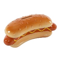 Cofrinho em forma de cachorro-quente