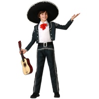 Fato de mariachi preto elegante para criança