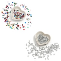 Lantejoulas circulares de 0,6 cm com purpurina - 5 gr
