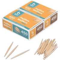 Pauzinhos de madeira planos 450 peças - 2 caixas