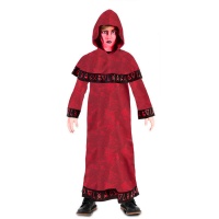Fato de mestre satânico vermelho para rapaz
