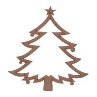 Abanador de madeira para árvore de Natal com acetato 10 x 8,5 cm - Artis decor - 2 unidades