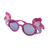 Óculos de sol de sereia cor-de-rosa