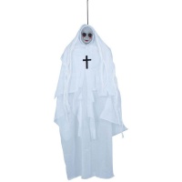 Pendente freira branca 65 cm