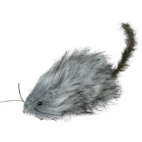 Rato peludo cinza de 16 cm