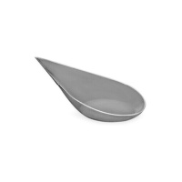Colher de plástico preta em forma de lágrima para cocktail 10 x 5 cm - 50 unid.