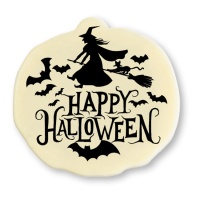 Feliz Halloween bruxa de chocolate branco - 54 unidades