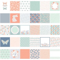 Kit de papeis scrapbooking da Páscoa - 60 unidades