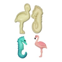 Flamingo e moldes de cavalos-marinhos - JEM - 2 pcs.