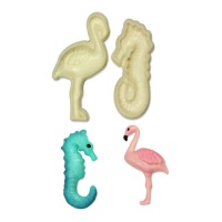 Moldes para flamingo e cavalo-marinho - JEM - 2 unidades