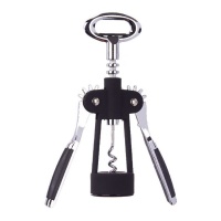 Saca-rolhas de 21 cm cromado preto