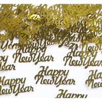 Confettis Happy New Year dourados de 3g
