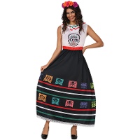 Traje de catrina mexicana alegre para mulher