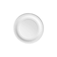 Pratos redondos brancos biodegradáveis com rebordo - 17 cm - Silvex - 12 unidades