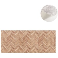 Tapete de cozinha em vinil de 1,20 x 0,50 m com efeito parquet