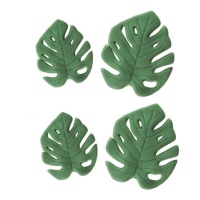Bonecos de açúcar em folha de Monstera - Dekora - 67 unid.