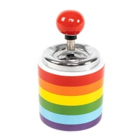 Cinzeiro com botão de pressão arco-íris - DCasa