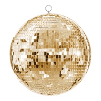 Bola de discoteca com efeito espelho dourado champanhe de 40 cm
