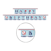 Guirlanda Anchor Nautic Happy Birthday 3m