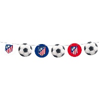 Guirlanda do Atlético de Madrid com escudos e bolas de futebol - 12 peças