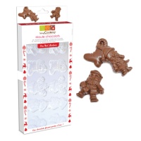 Molde de Pai Natal para chocolate de 27,5 cm - Scrapcooking - 10 cavidades