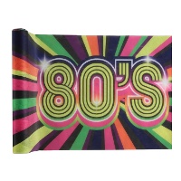 Caminho de mesa dos anos 80 de 0,3 x 3 m