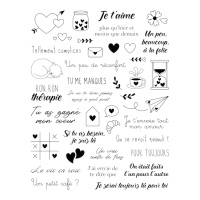 Carimbos acrílicos com frases de amor - Artemio