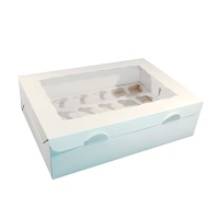Caixa branca para 24 mini cupcakes de 33 x 25 x 7,5 cm - Sweetkolor